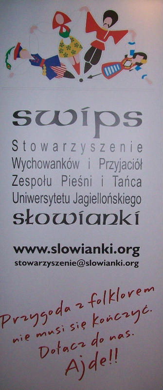 Baner Stowarzyszenia.W Klubie "Pod Jaszczurami" odby�o si� spotkanie cz�onk�w Stowarzyszenia Wychowank�w Zespo�u "S�owianki", z okazji 50-lecia.